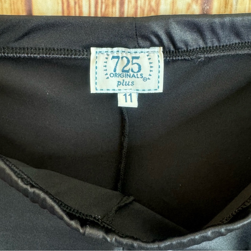 725 Originals Women’s Black Faux Leather Leggings Juniors Size 11 - Picture 8 of 9